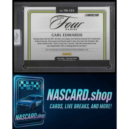 2025 Panini Turn Four #TM-CES Carl Edwards Timeless Moments Red #/15