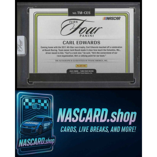 2025 Panini Turn Four #TM-CES Carl Edwards Timeless Moments Red #/15