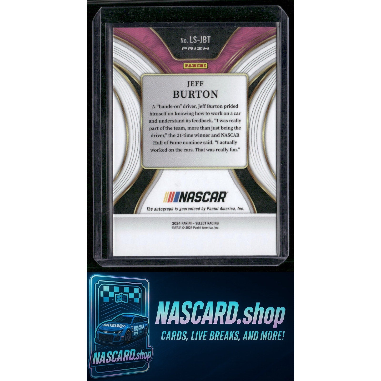 2024 Panini Select #LS-JBT Jeff Burton Legendary Signatures - NASCARD.shop