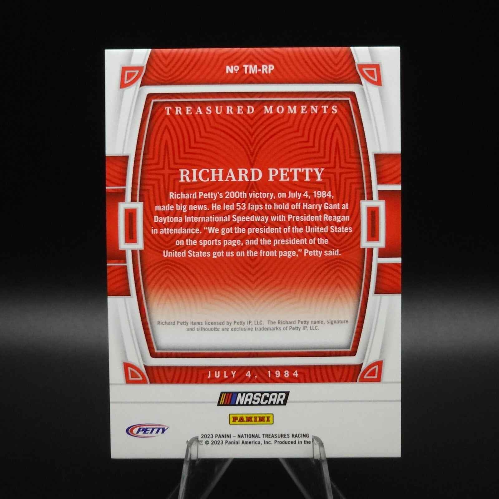 2023 Panini National Treasures Treasured Moments Richard Petty Holo Silver /49 - NASCARD.shop
