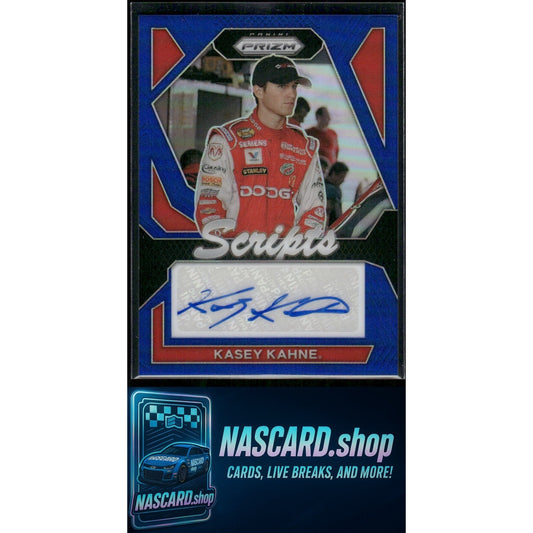 2024 Panini Prizm #S-KKE Kasey Kahne Scripts Blue #/35