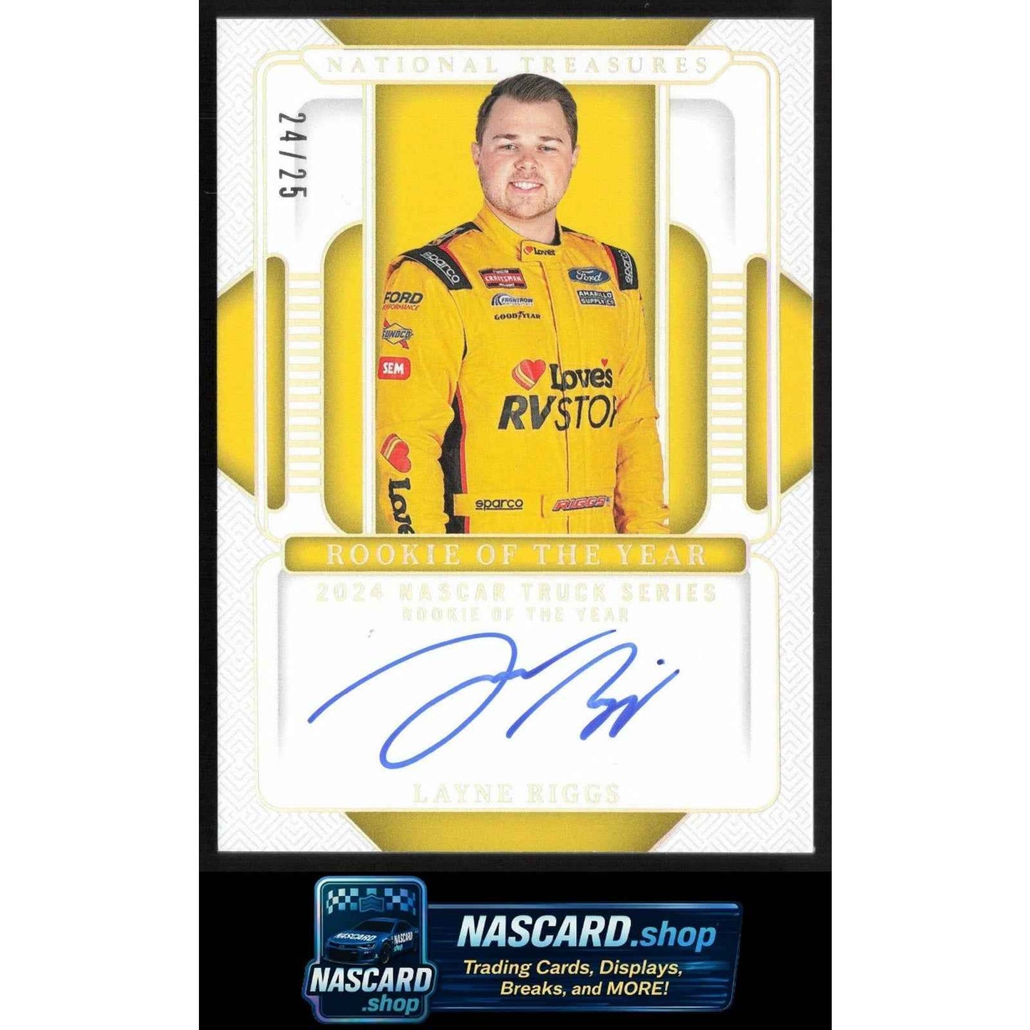 2025 National Treasures Layne Riggs Rookie Of The Year Auto Holo Silver #/25