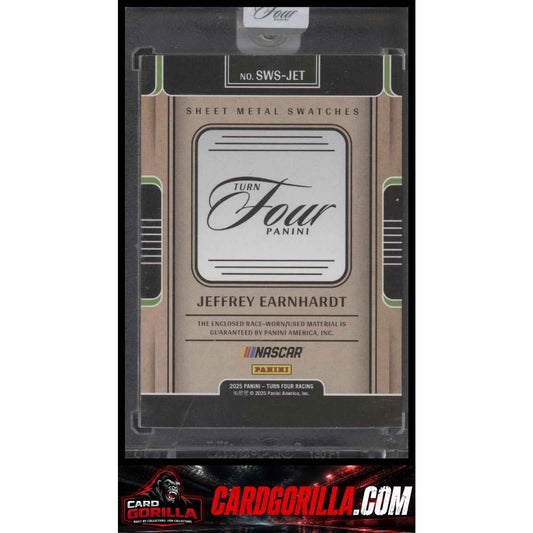 2025 Panini Turn Four #SWS-JET Jeffrey Earnhardt Sheet Metal Swatches Red #/25