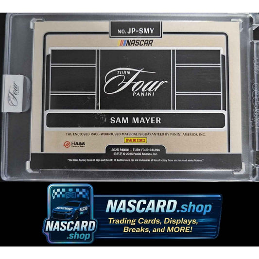 2025 Panini Turn Four Sam Mayer Jumbo Patches Red #/5 JR Motorsports Patch