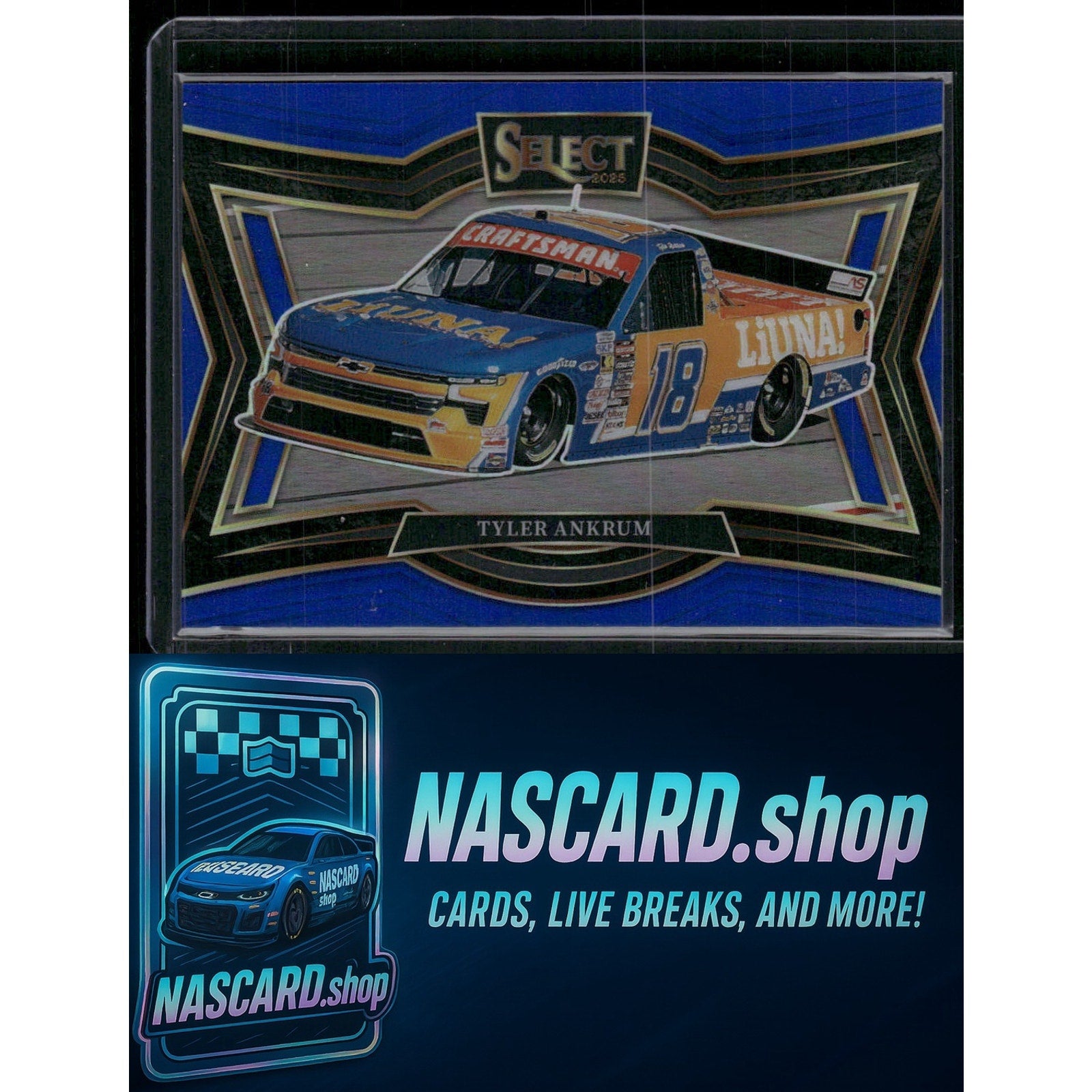 2025 Panini Select #111 Tyler Ankrum Blue Prizms #/175 - NASCARD.shop