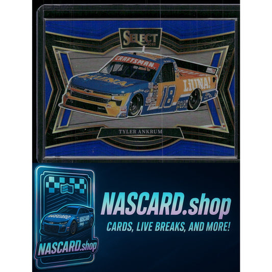 2025 Panini Select #111 Tyler Ankrum Blue Prizms #/175 - NASCARD.shop