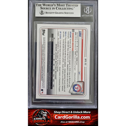2020 Bowman 1st Edition #BFE52 Bayron Lora BGS 9.0