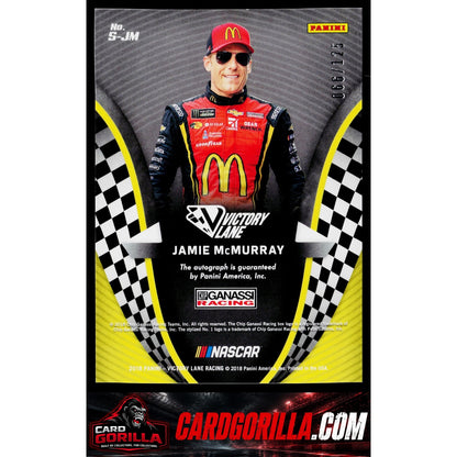 2018 Panini Victory Lane #S-JM Jamie McMurray Signatures #/125
