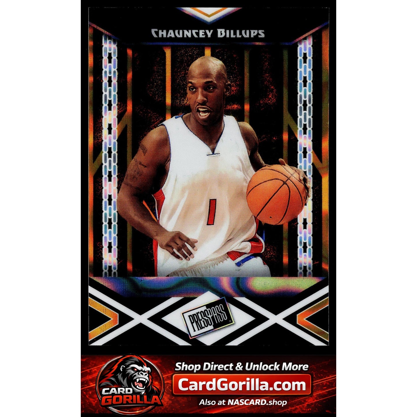 2024 Leaf Press Pass Pre-Production Proof Shimmer Gold Chauncey Billups #1/1