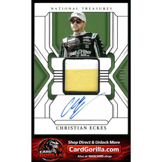 2025 Panini National Treasures #PP-CEK Christian Eckes Premium Patches #/20