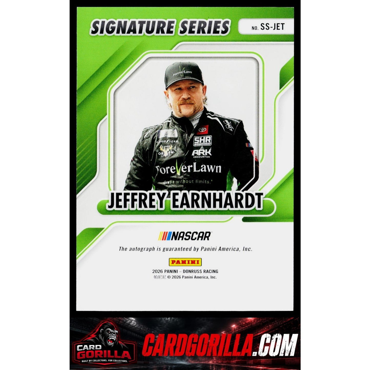2026 Donruss #SS-JET Jeffrey Earnhardt Signature Series Red Xplosion #/49