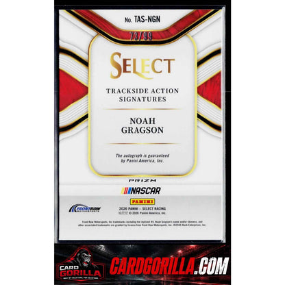 2026 Panini Select #TAS-NGN Noah Gragson Trackside Action Signatures Blue #/99