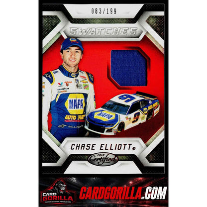 2018 Panini Certified #CS-CE Chase Elliott Cup Swatches Red #/199