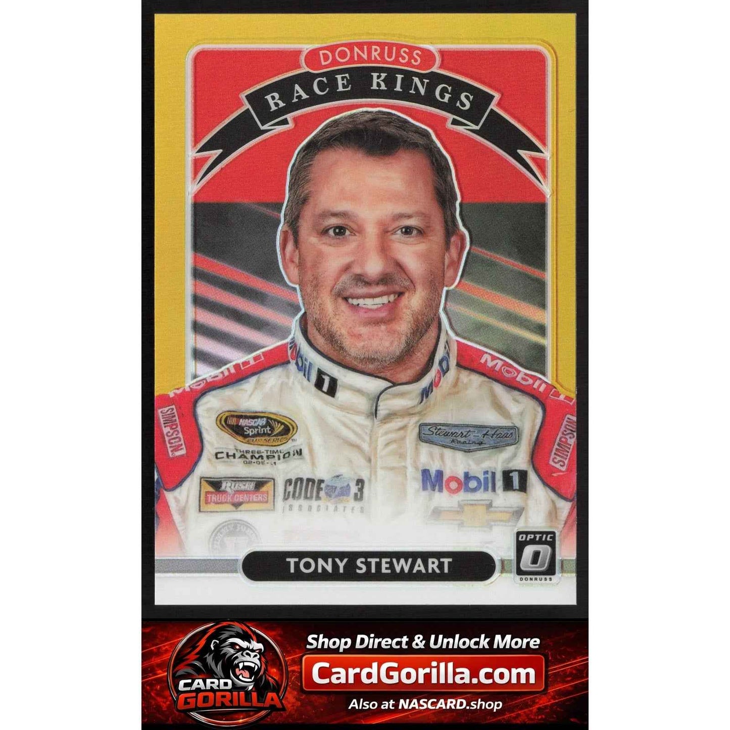 2021 Donruss #10 Tony Stewart Optic Race Kings Gold #/10