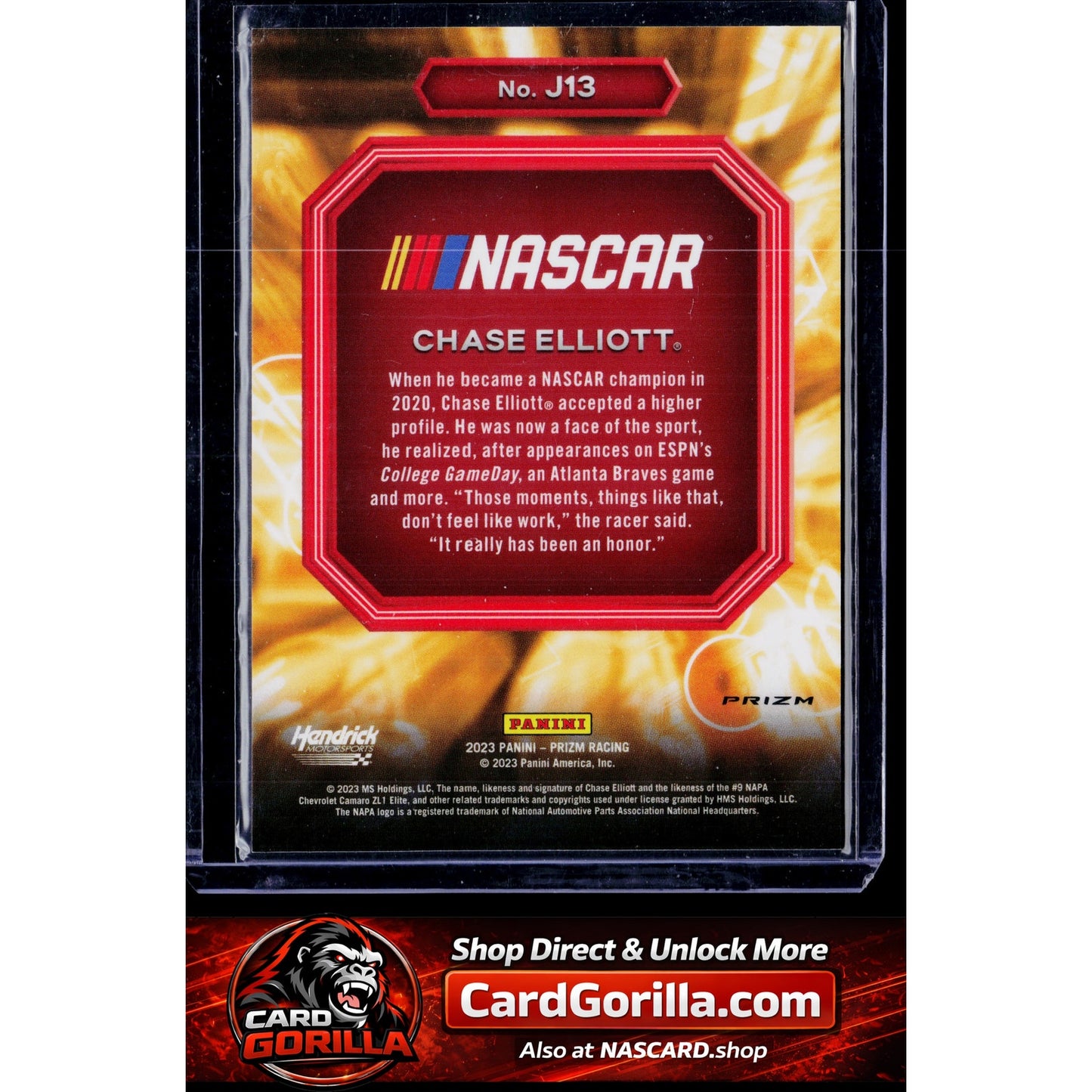 2023 Panini Prizm #J13 Chase Elliott Jackpot