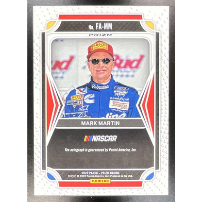 2022 Panini Prizm Mark Martin #FA-MM Flashback Auto Silver