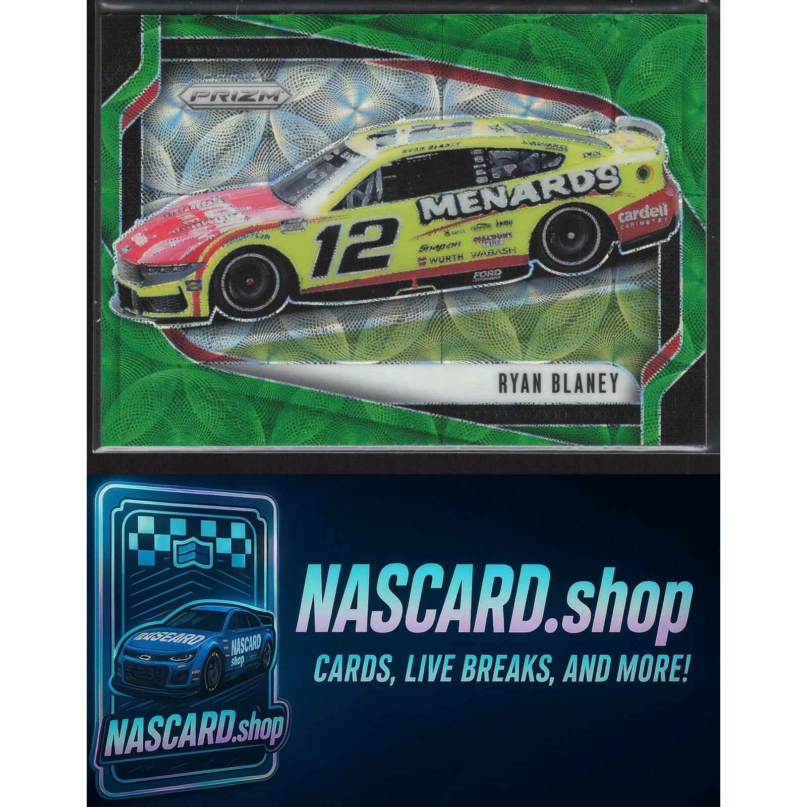 2025 Panini Prizm #125 Ryan Blaney Green Scope #/149