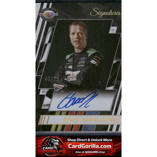 2023 National Treasures Brad Keselowski 75th Anniversary Signatures Holo /75