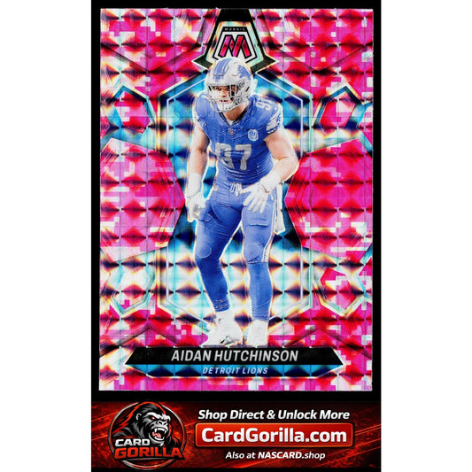 2024 Panini Mosaic #76 Aidan Hutchinson Mosaic Camo Pink