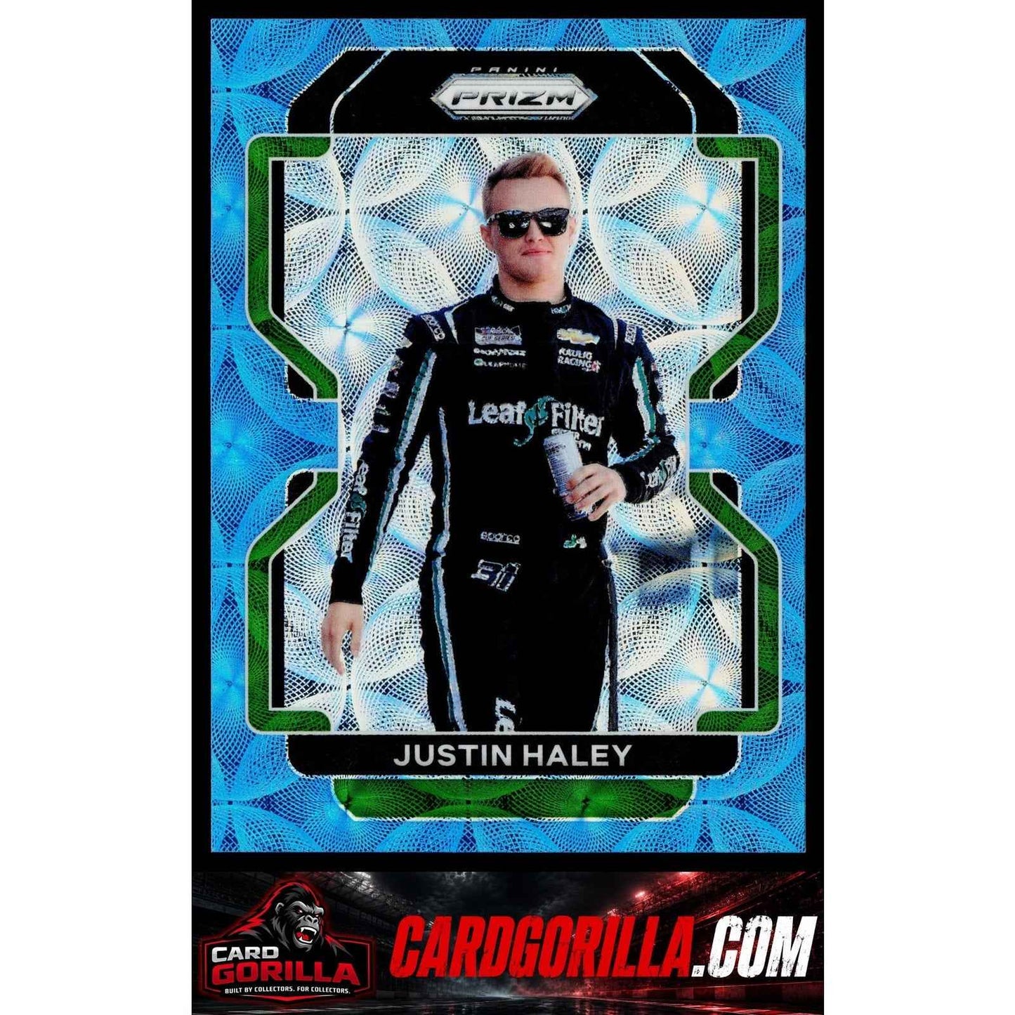 2022 Panini Prizm #18 Justin Haley Carolina Blue Scope #/99