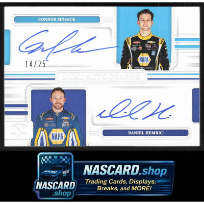 2025 National Treasures Daniel Hemric Connor Mosack Dual Auto Holo Silver #/25
