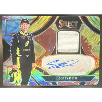 2026 Panini Select NASCAR Corey Heim #AM-CHM Auto Memorabilia Tie-Dye Prizms /25