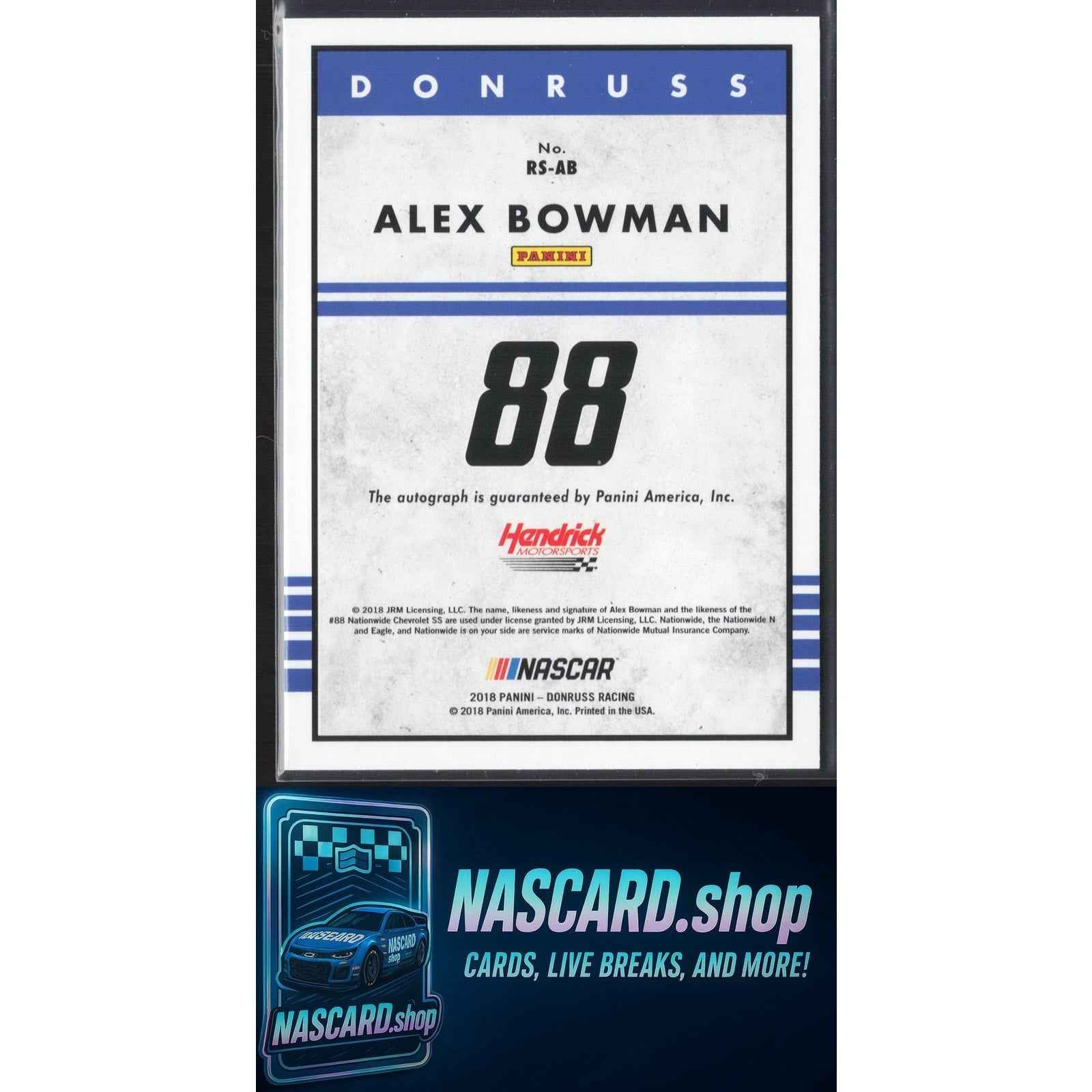 2018 Donruss #RS-AB Alex Bowman Retro Signatures 1985