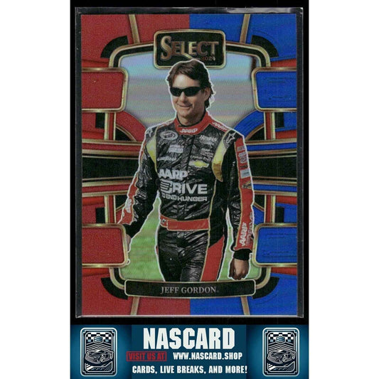 2024 Panini Select Grandstand Red and Blue Prizm Jeff Gordon #60 024/249 - NASCARD.shop