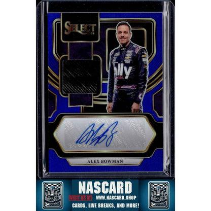 2024 Panini Select #AM-ABM Alex Bowman Autographed Memorabilia Blue Prizms
