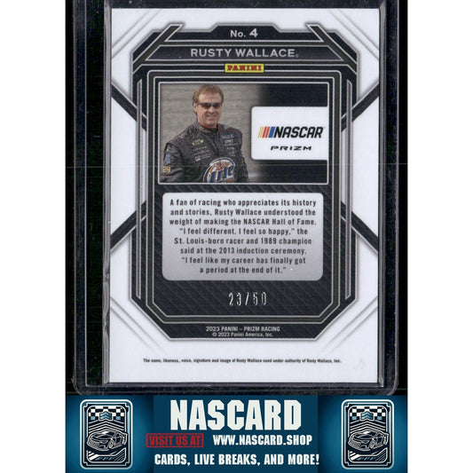 2023 Panini Prizm #4 Rusty Wallace Checkered Flag Prizm