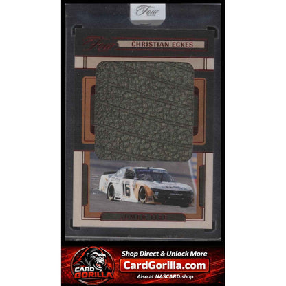 2025 Panini Turn Four #JTS-CEK Christian Eckes Jumbo Tire Swatches Red #/25