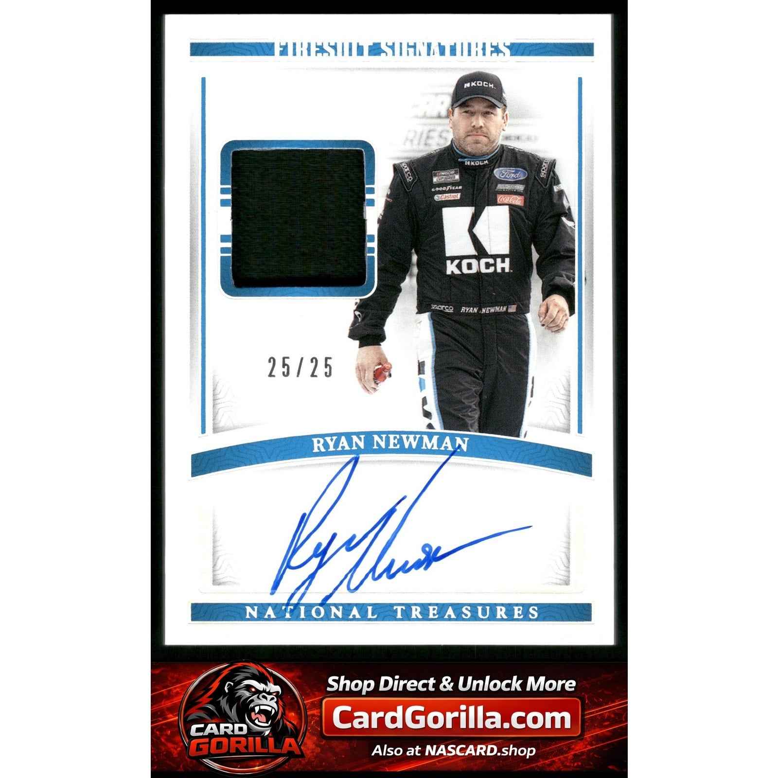 2024 Panini National Treasures Ryan Newman Firesuit Signatures Holo Silver #/25