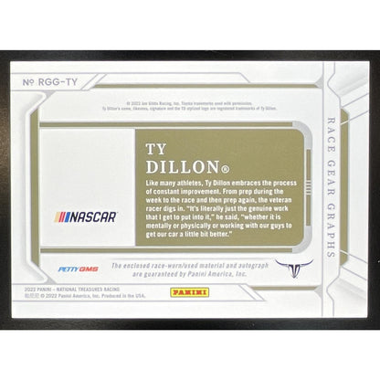 2020 Panini National Treasures Ty Dillon #FS-TD Firesuit Signatures /99 Auto