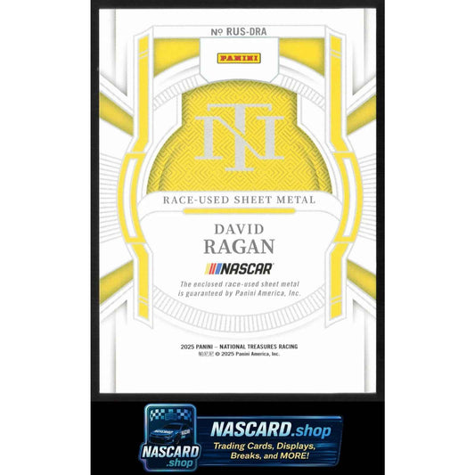2025 Panini National Treasures David Ragan Race Used Sheet Metal Blue #/75
