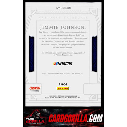 2023 Panini National Treasures #QRU-JJN Jimmie Johnson Quad Race Used Shoes #/25