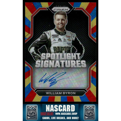 2023 Panini Prizm Spotlight Signatures Rainbow Prizm William Byron /24 - NASCARD.shop