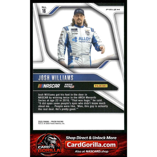 2025 Panini Prizm #16 Josh Williams White Sparkle