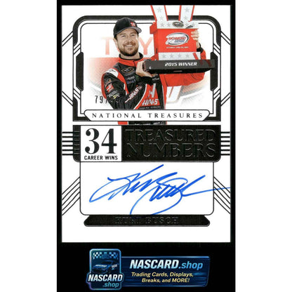 2025 Panini National Treasures Kurt Busch Treasured Numbers Signatures #/99