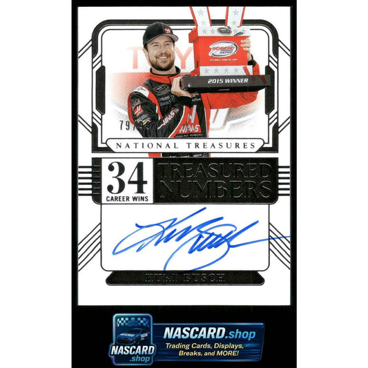 2025 Panini National Treasures Kurt Busch Treasured Numbers Signatures #/99
