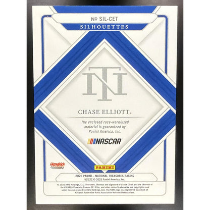 2025 Panini National Treasures Chase Elliott #22 Silhouettes 48/75 MEM