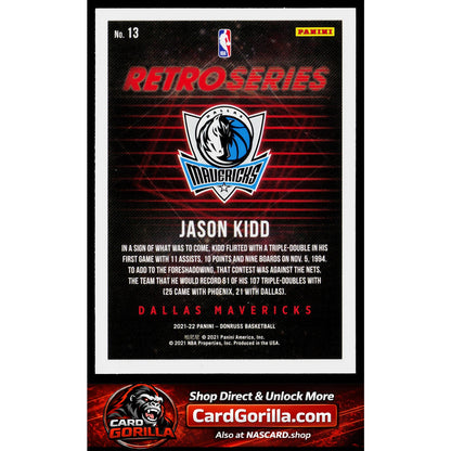 2021-22 Donruss #13 Jason Kidd Retro Series Press Proof