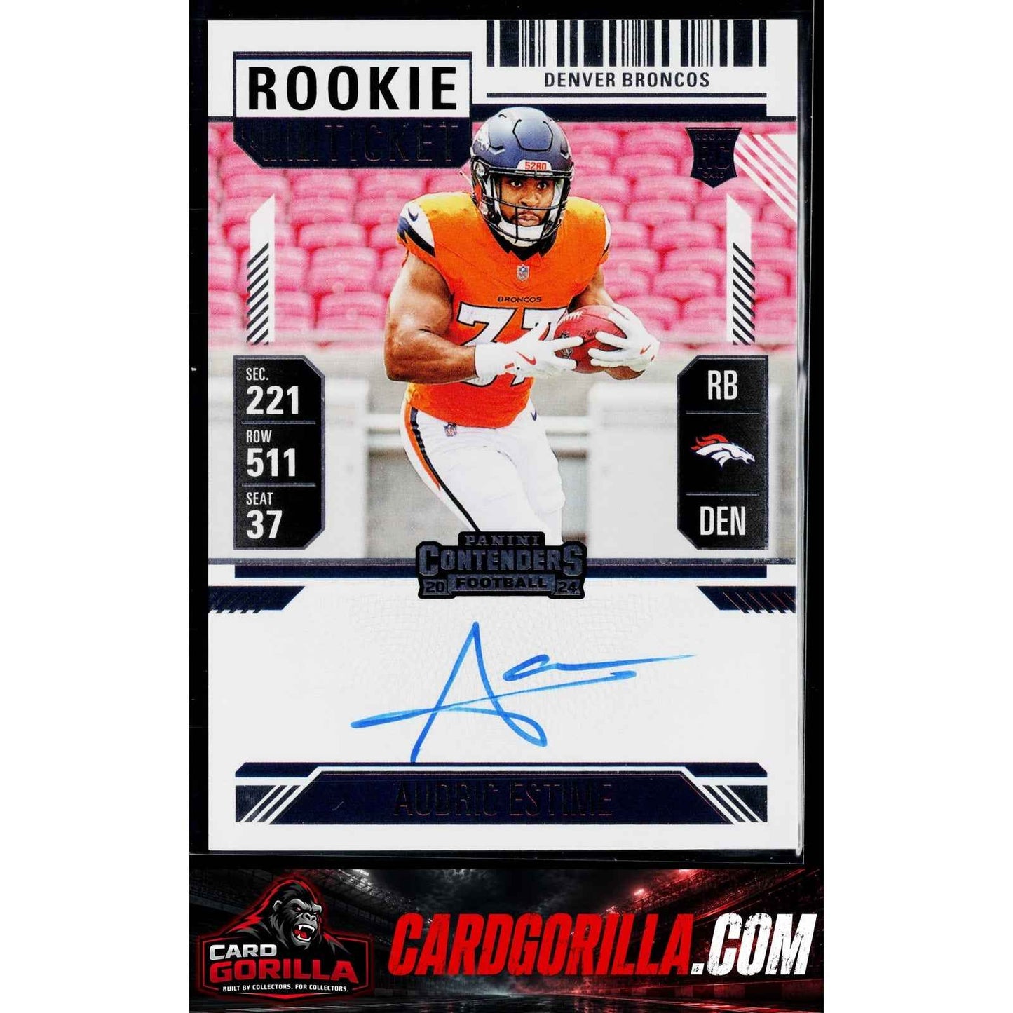 2024 Panini Contenders #120 Audric Estime Autograph RC