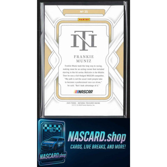 2025 Panini National Treasures #35 Frankie Muniz #/35 RC Rookie Card