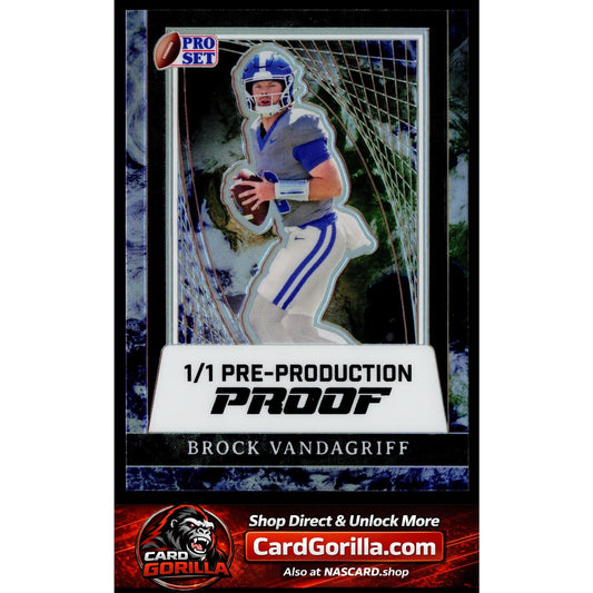 2024 Pro Set Metal Brock Purdy Retro Wave Blue Pre-Production Proofs #1/1