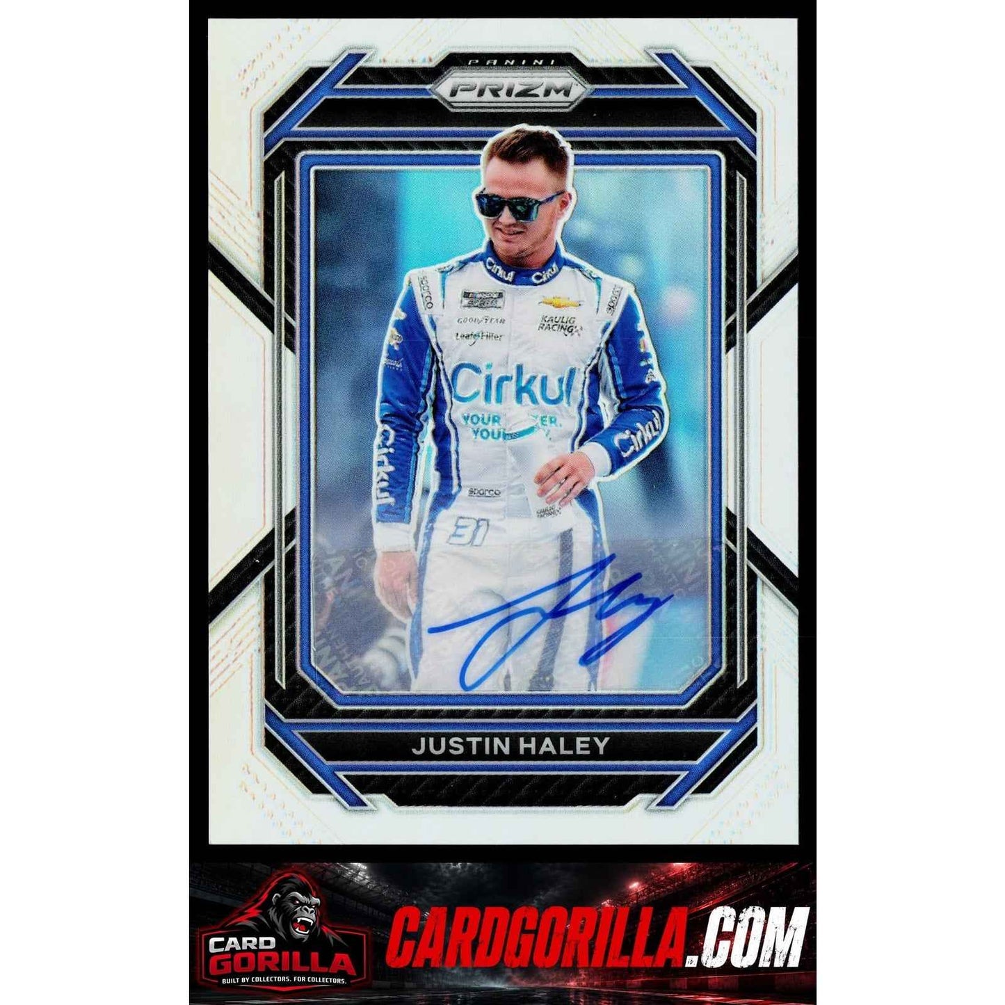 2023 Panini Prizm #89 Justin Haley Silver Prizm Signatures