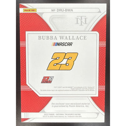 2022 Panini National Treasures Bubba Wallace Dual Race Used Firesuits /49