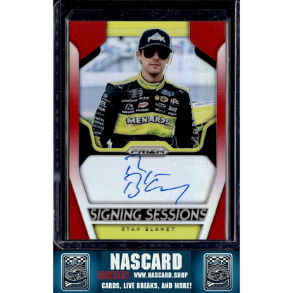 2019 Panini Prizm #SS-RB Ryan Blaney Signing Sessions Red Prizm #/25 - NASCARD.shop
