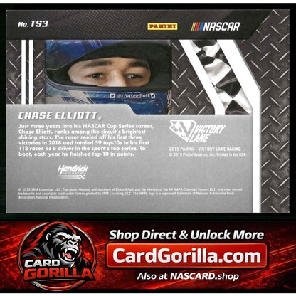 2019 Panini Victory Lane #TS3 Chase Elliott Track Stars Gold #/25