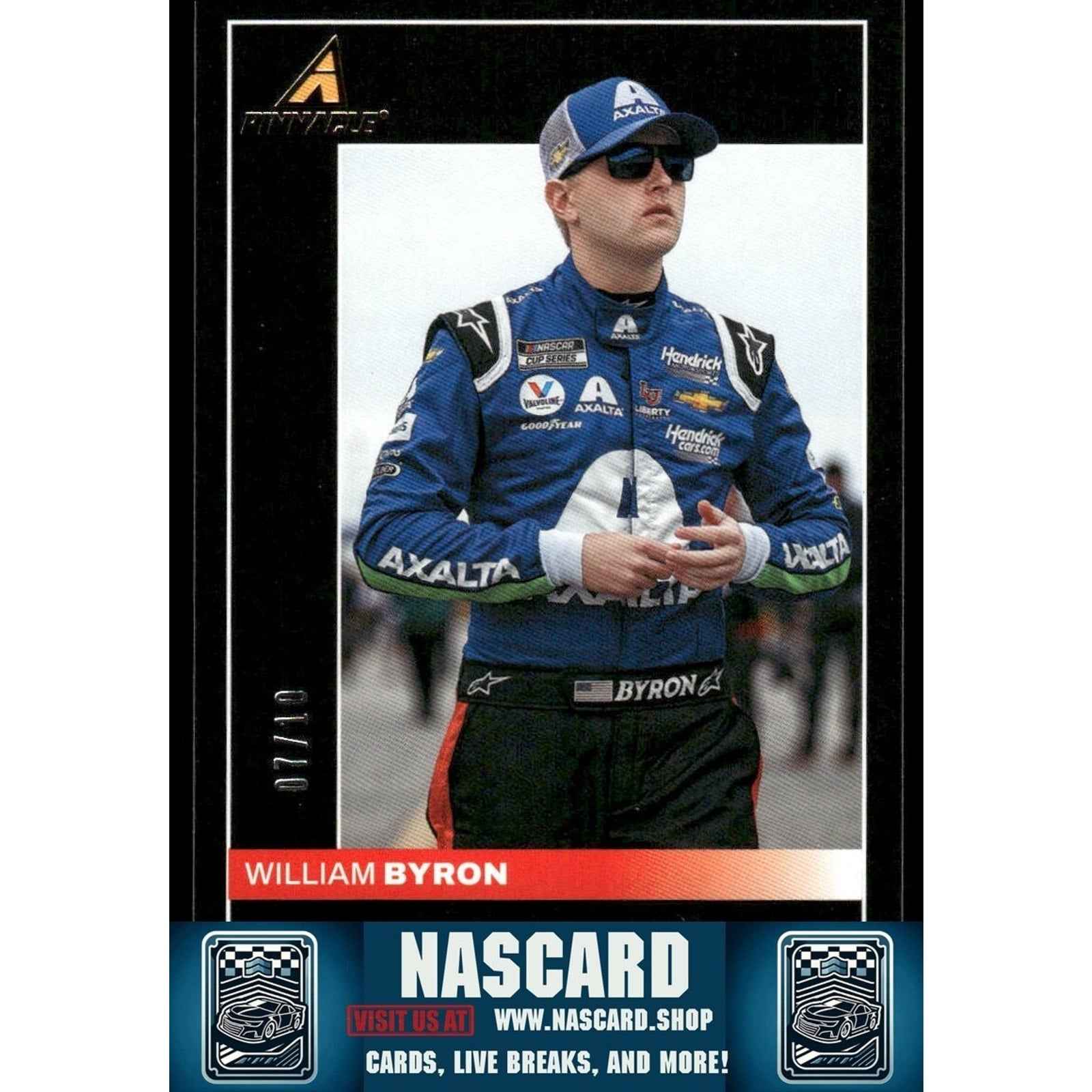 2022 Panini Chronicles - Pinnacle Gold William Byron #12 /10 - NASCARD.shop