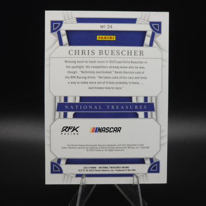 2023 National Treasures Base Midnight #24 Chris Buescher /20